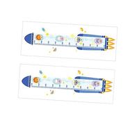 VICASKY 2pcs Cartoon Animal Pattern Decorative Height Measuring Sticker for Boy Girl Wall Decor Fox Stickers