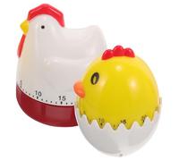 VICASKY 2pcs Cartoon Shaped Mechanical Kitchen Timer Wind-up Cooking Timer for Baking Study Work Construction Energy-saving and Precise Management