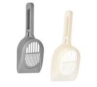VICASKY 2Pcs Cat Litter Scoop Durable Plastic Pet Litter Scooper with Handle Easy Clean Design for Home Pet Poop Management Suitable for Various