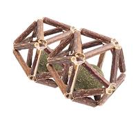 VICASKY 2pcs Cat Molar Balls Cat Chew Toy with Natural Catnip Bite-resistant Chewing Balls for Indoor Teeth Cleaning and Digestive Relaxation Medium Size