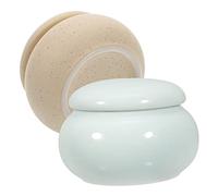 VICASKY 2pcs Ceramic Balm Jar Lid Containers Lids for Cosmetics Lip Balm Storage Jar Travel Essential