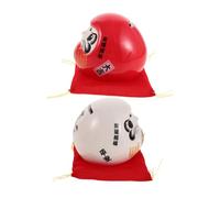 VICASKY 2pcs Ceramic Daruma Money Box Japanese Miniature Porcelain Figurines for Luck and Wealth Zen Tabletop Saving Pot Ornament Prosperity Charm for Home Office Sushi Shop Decor