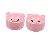 VICASKY 2pcs Ceramic Hamster Bowls Food Water Feeder for Pets Rabbit Squirrel Easy to Clean and Stable Design