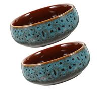 VICASKY 2pcs Ceramic Hydroponic Lotus Flower Bowl Planter for Water Lilies | No-hole Design, Tabletop and Outdoor Use, Suitable for Daffodils, Easy Maintenance, Protects Furniture