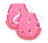 VICASKY 2pcs Chicken Saddles Hen Aprons with Elastic Band and Frill Design Lightweight Durable Poultry Back Protectors for Hens and Geese Cute Patterned Vest for Protection