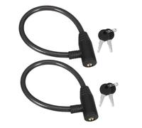 VICASKY 2pcs Childproof Fridge Door Lock for French Door Refrigerator Sturdy Metal and PVC Construction Dark Color Safety Lock for Kitchen and Home Protection