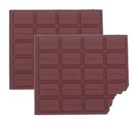 VICASKY 2pcs Chocolate Shaped Glue Cover Pocket Notebook for Students Gift