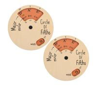 VICASKY 2pcs Circle Wooden Wheel Musical Tool Melody Tool for Guitar Ukulele Piano Bass Instrument Supply