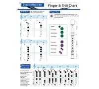 VICASKY 2pcs Clarinet Chord Chart Useful Clarinet Learning Guide for Beginners Music Chord Poster Fingering Instructions for Practice