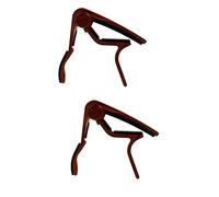VICASKY 2pcs Clip Guitar Tuner Wood Grain Capo Practical for Ukulele Tuner for Electric Guitar Musical Instrument Accessory