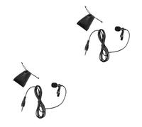VICASKY 2pcs Clip Lavalier Microphone Jack for Laptop and Smartphone Mini Condenser Mic Hands Design for Lectures Speaking Recording Portable Microphone for Mobile Phone PC
