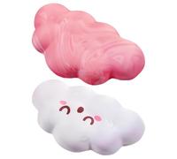 VICASKY 2pcs Cloud-Shaped Wrist Rest Cushion for Mouse and Hands, Ergonomic Soft Fabric Surface with Non-Slip Pu Base, Portable Arm Support for Computer and Gaming Desk Use