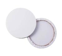 VICASKY 2pcs Cm Round Cotton Canvas Frame for Oil Painting with Breathability and Absorbency Features, Pre-Stretched on Internal Wood Frame, for Artists Practice and Home Art