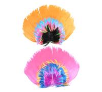 VICASKY 2pcs Cockscomb Wig for Halloween Cosplay Mohawk Style Cockscomb Hair Wig Fancy Dress for Adults Halloween Party