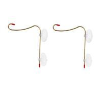 VICASKY 2pcs Copper Bird Feeder Hanger with Suction Cup for Window Hanging Copper Hook for Hummingbird Feeders Decorative and Reliable for Outdoor Garden and Patio Use