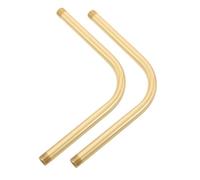 VICASKY 2pcs Copper Curved Wall Light Extension Rods Threaded Lamp Stem Replacement Hollow Tube for Pendant and Table Lamps Wear-Resistant Lighting Accessories