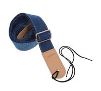 VICASKY 2pcs Cotton Leather Ukulele Strap Shoulder Strap for Ukulele Guitar Use Blue Cotton Leather