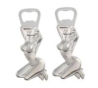VICASKY 2pcs Creative Magnetic Beer Bottle Opener with Woman Design Fridge Magnet Hand Tool for Kitchen Practical Home and Housewarming