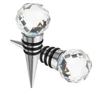 VICASKY 2Pcs Creative Red Wine Bottle Plugs Assorted Color Sealing Stoppers for Wine Preservation and Party Use