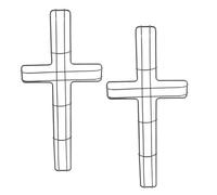 VICASKY 2pcs Cross Shaped Iron Wire Wreath Rings for Flower Arranging Rack Party Wreath Frame Wall Mountable Floral Base for Easter and Holiday Decorations Random Color