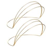 VICASKY 2pcs Curling Brushworks Headband Rhinestones Women's Headdress Frame for Diy Crown