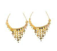 VICASKY 2pcs Dance Head Wrap Headpiece Sequin Headband Padded Hairband for Women Fluffy Boho Headwear