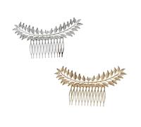 VICASKY 2pcs Delicate Leaves Shape Hair Combs Elegant Hairpins for Women for Daily Wear and Special Occasions Adds Charm and Grace to Your Hairstyle