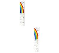 VICASKY 2pcs Delightful Boy Girl Height Sticker Fun Wall Decal Growth Chart Removable Wall Decoration for Bedroom Nursery and Playroom Amusing Design for Easy Measurement