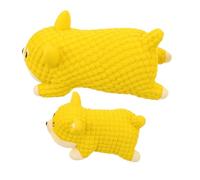 VICASKY 2pcs Dog Talking Dog Squeakers Squeaky Large Training Squeaky Latex Can Pet Latex Sound Squeakers for Chew Emulsion Yellow