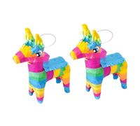 VICASKY 2pcs Donkey Pinata Vibrant Birthday Party Decoration for Cinco De Mayo Fun Activity for Guests for Table Centerpieces and