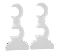 VICASKY 2pcs Double Curtain Rod Holders Wall Mounted Drapery Brackets for Bedrooms Living Rooms Bathrooms Secure Fit Stable Support