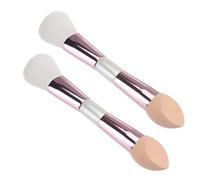 VICASKY 2pcs Double Ended Makeup Brush Blusher Brush Revolution Makeup Tools Portable Cosmetics Accessory