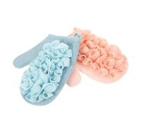 VICASKY 2pcs Double Sided Exfoliating Wash Mitt Deep Scrub Gloves for Shower Dirt Removal and Back Washing for Adult Body Care and Revitalizing Bath Experience