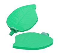 VICASKY 2pcs Durable Abs Leaf Shape Parrot Platform Dual Function Bird and Cage Accessory for Cockatiel Perch Safe and Elegant Playground for Pet Birds