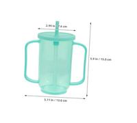 VICASKY 2pcs Elderly Spill Sippy Cups with Handles Lid and Straw Antichoking Disabled Patient Drinking Mugs for Bedridden Seniors Easy to Clean Unbreakable Hospital Feeding Cups