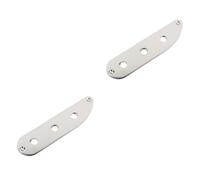 VICASKY 2pcs Electric Guitar Bridge Control Plate Silver Metal for Tl Style Guitar Parts