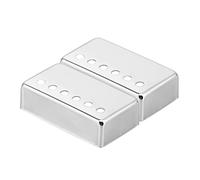 VICASKY 2pcs Electric Guitar Pickup Cover Set Silver 50mm and 52mm Copper 6-hole Humbucker Pickup Caps Guitar Accessories