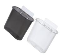 VICASKY 2pcs Electric Toothbrush Wall Holder Bathroom Organiser with Drain Holes, Ps Material Storage Stand Rack, Practical to Use for Bathroom Countertop Organisation