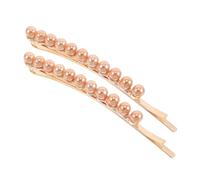 VICASKY 2pcs Elegant Vintage Hair Clips Faux Pearl Bobbin Pins French Style Decorative Wedding Hair Accessories for Ladies Girls