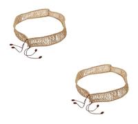 VICASKY 2pcs Ethereal Drum Rope Cover Hand Braided Natural Rope for Steel Tongue Drum Decorative Drumming Accessories