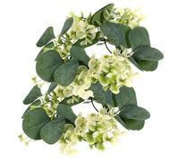 VICASKY 2pcs Eucalyptus Candle Rings Artificial Leaf Wreaths for Pillar Candles Spring Table Centerpieces Home Decoration with Realistic Greenery Design