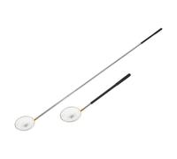 VICASKY 2pcs Extendable Egg Collector for Chicken Eggs with Stainless Steel Telescopic Pole and Wire Mesh Basket in Poultry Coop and Barn