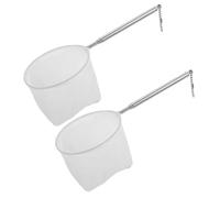 VICASKY 2pcs Extendable Fishing Net with Telescoping Stainless Steel Handle Collapsible Crosswoven Mesh for Efficient Fish Catching Compact Storage for Outdoor Aquarium Use