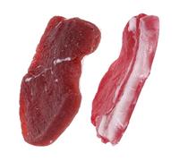 VICASKY 2pcs Fake Meat Models - Lifelike Pork and Beef Artificial Steak Realistic Simulation Food Display for Kitchen Decor Photography Props
