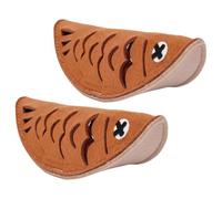 VICASKY 2pcs Fish Shape Dog Chew Toys Made of Felt Cloth for Training and Food Hiding, Interactive Puppy Toys for Biting and Snuffle Play