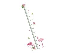 VICASKY 2pcs Flamingo Height Measurement Ruler Wall Sticker for Boy Girl Growth Chart Decal Cartoon Animal Design Removable and Reusable for Smooth for Nursery and Playroom Decor
