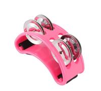 VICASKY 2pcs Foot Tambourine Percussion Instrument Metal Compact Design for Acoustic and Jam Sessions Comfortable Elastic Strap Bright Sounds