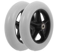 VICASKY 2pcs Front Caster Wheels for Drive Wheelchairs PVC Solid Tires Replacement for Small Push Cart and Shopping Cart Wear-Resistant Swivel Wheelchair Mobility Accessories