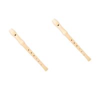 VICASKY 2pcs German-style Soprano Recorder Boys and Girls Voice Recorder Beginner Clarinet Made of Wood Easy to Clean for School and Home