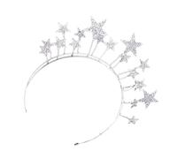 VICASKY 2pcs Glitter Stars Rhinestones Wedding Birthday Headdress Women Bridal Headband Shiny Star Headpiece for Festival Hair Accessories for Birthday Gifts for Girls